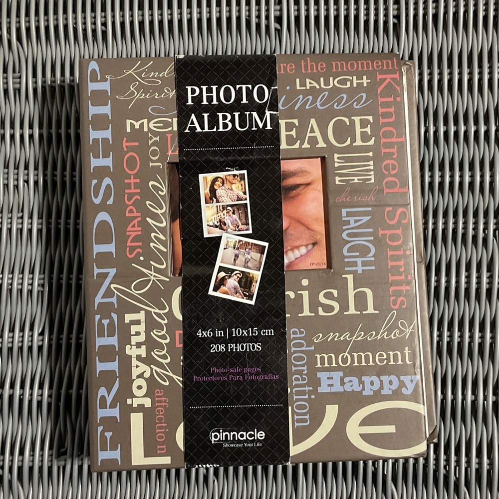 Brown Photo Album with Inspirational Words